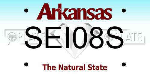 SEI08S Arkansas License Plate