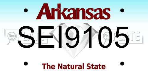 SEI9105 Arkansas License Plate