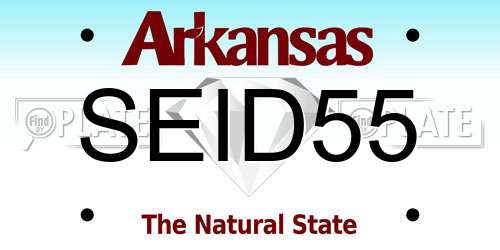 SEID55 Arkansas License Plate