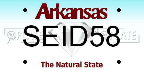 SEID58 Arkansas License Plate