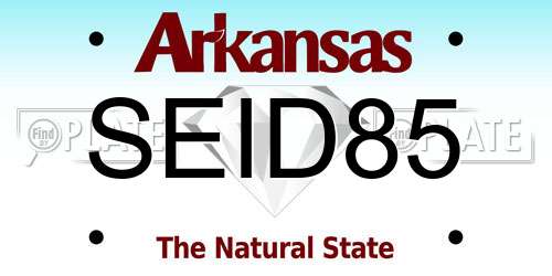 SEID85 Arkansas License Plate