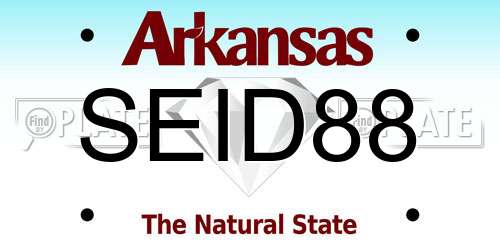 SEID88 Arkansas License Plate
