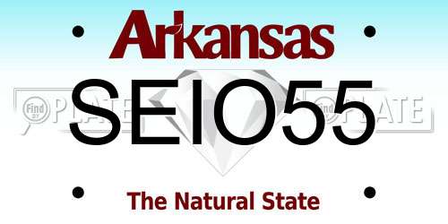 SEIO55 Arkansas License Plate