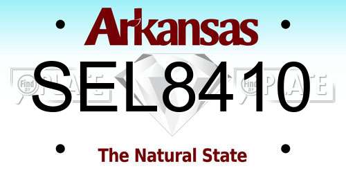 SEL8410 Arkansas License Plate