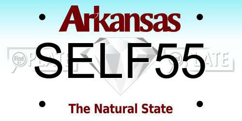 SELF55 Arkansas License Plate