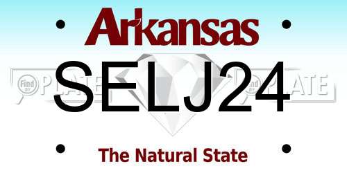 SELJ24 Arkansas License Plate