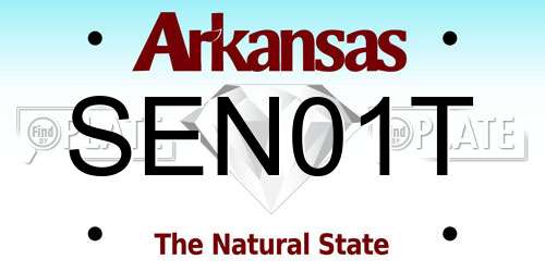 SEN01T Arkansas License Plate