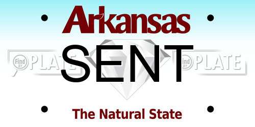 SENT Arkansas License Plate