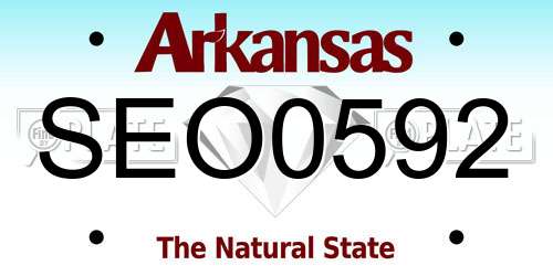 SEO0592 Arkansas License Plate