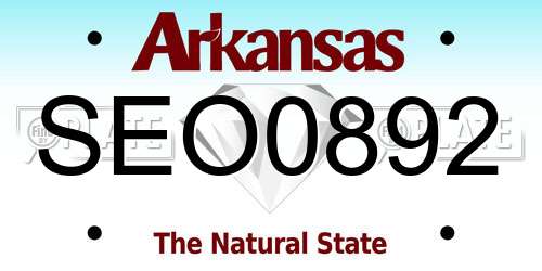 SEO0892 Arkansas License Plate