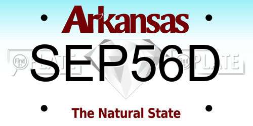 SEP56D Arkansas License Plate