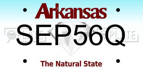 SEP56Q Arkansas License Plate