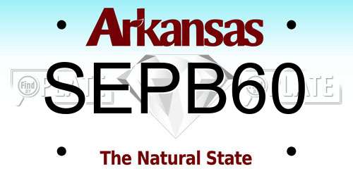 SEPB60 Arkansas License Plate