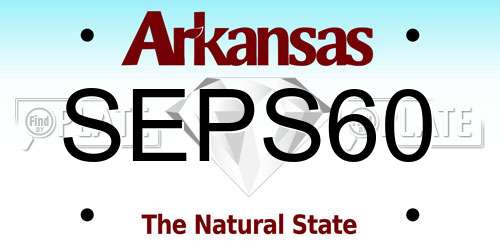 SEPS60 Arkansas License Plate