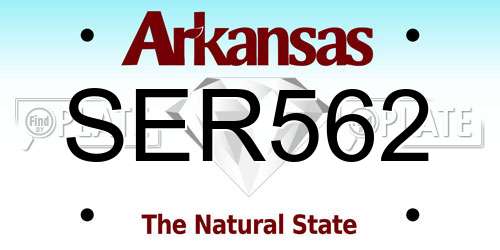 SER562 Arkansas License Plate
