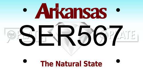 SER567 Arkansas License Plate