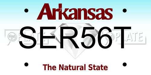 SER56T Arkansas License Plate