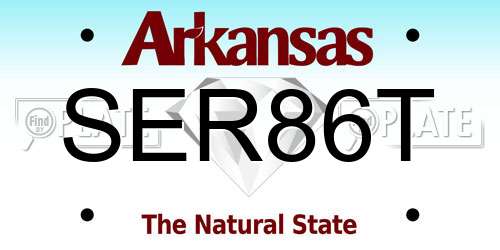 SER86T Arkansas License Plate