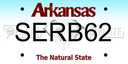 SERB62 Arkansas License Plate