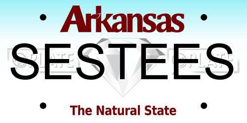 SESTEES Arkansas License Plate