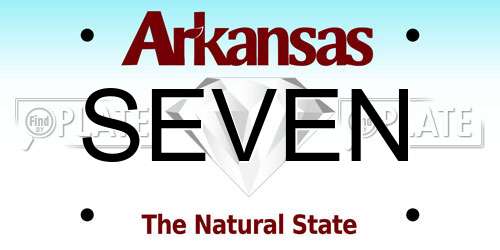 SEVEN Arkansas License Plate