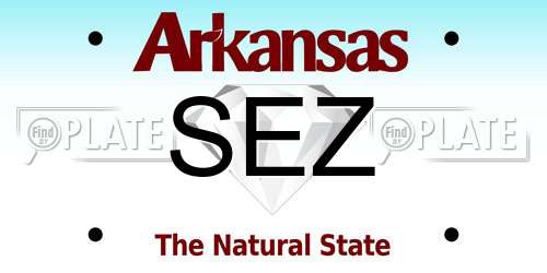 SEZ Arkansas License Plate