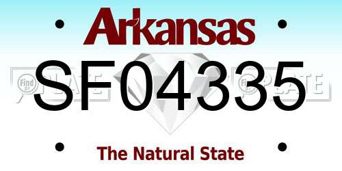 SF04335 Arkansas License Plate