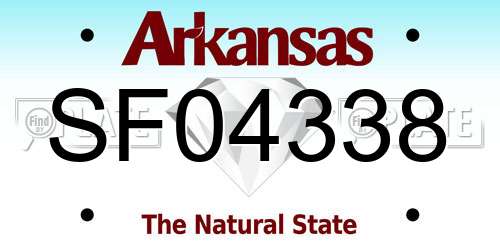 SF04338 Arkansas License Plate