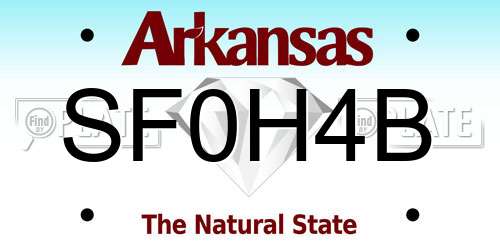 SF0H4B Arkansas License Plate