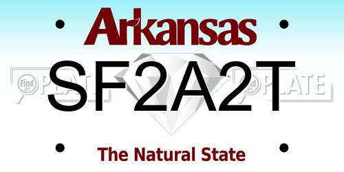 SF2A2T Arkansas License Plate