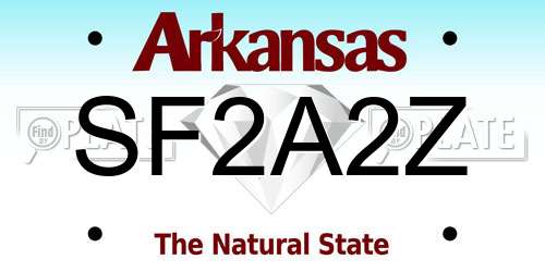 SF2A2Z Arkansas License Plate