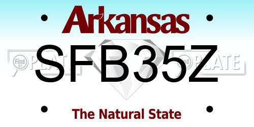 SFB35Z Arkansas License Plate
