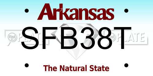 SFB38T Arkansas License Plate