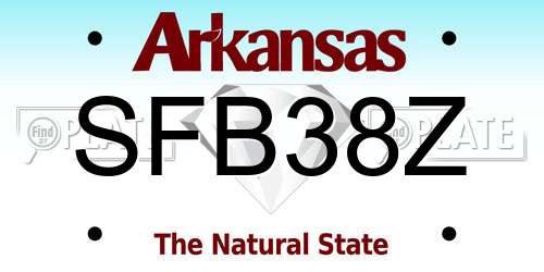SFB38Z Arkansas License Plate