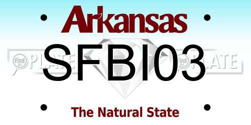 SFBI03 Arkansas License Plate