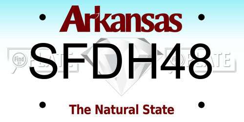 SFDH48 Arkansas License Plate