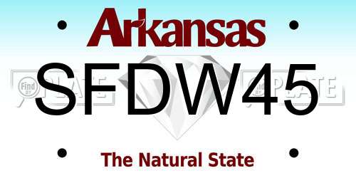 SFDW45 Arkansas License Plate