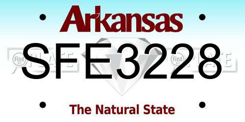 SFE3228 Arkansas License Plate