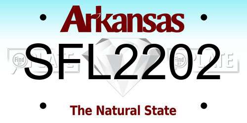 SFL2202 Arkansas License Plate