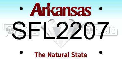 SFL2207 Arkansas License Plate