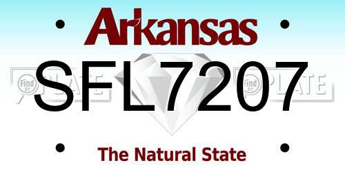 SFL7207 Arkansas License Plate