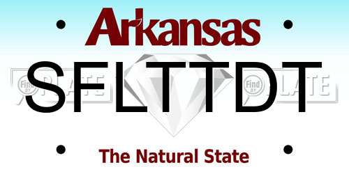SFLTTDT Arkansas License Plate