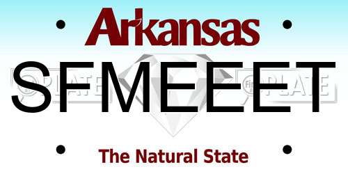 SFMEEET Arkansas License Plate