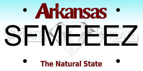 SFMEEEZ Arkansas License Plate