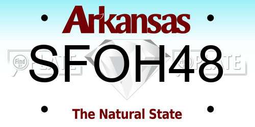 SFOH48 Arkansas License Plate