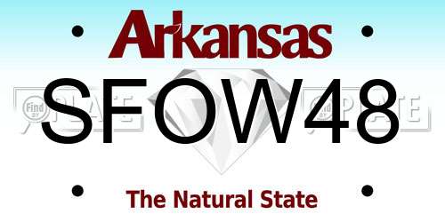 SFOW48 Arkansas License Plate