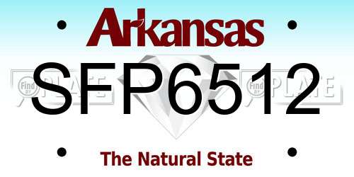 SFP6512 Arkansas License Plate