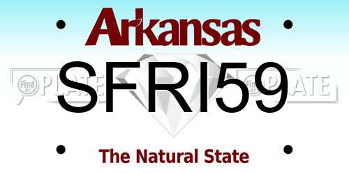 SFRI59 Arkansas License Plate