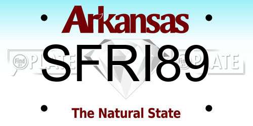 SFRI89 Arkansas License Plate