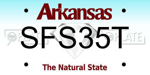 SFS35T Arkansas License Plate